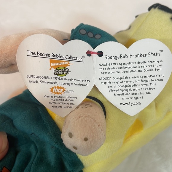 Ty Toys Ty Beanie Babies Vintage Spongebob Frankenstein 2042005